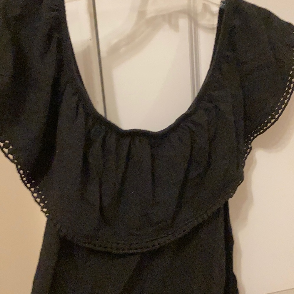 Black Old Navy Off-the-Shoulder Top, Size Medium - Picture 4 of 4